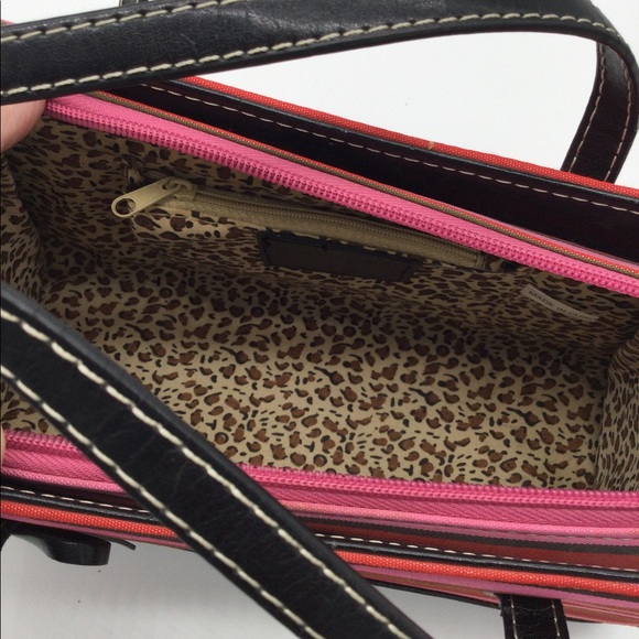 Kate Spade Pink/Black Striped Mini Purse - Picture 6 of 8